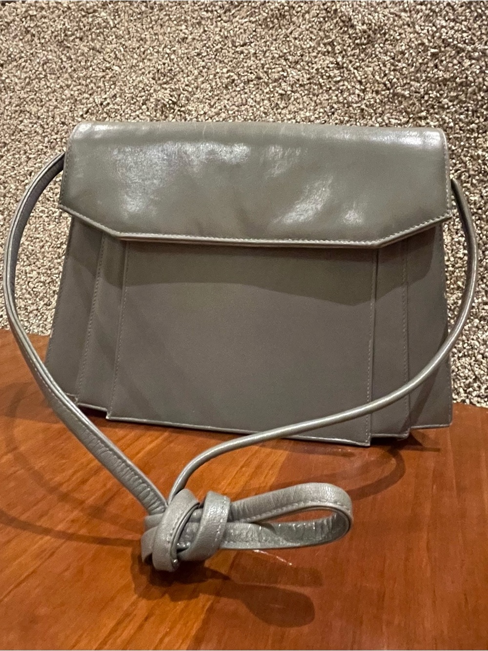 Vintage Art Deco Metro style Leather Shoulder Bag